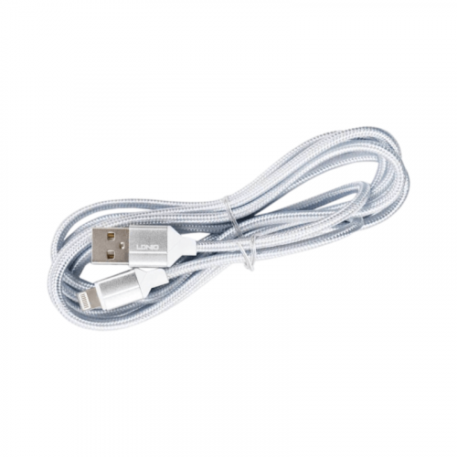 Кабель Lightning USB LDNIO LD_B4451 LS392, 2m, 2.4A, медь: 120 жил Silver