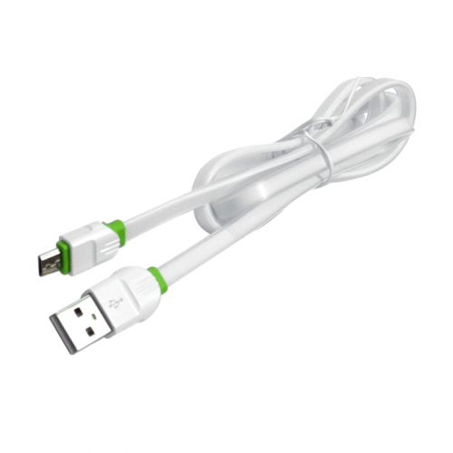Кабель Micro USB LDNIO 1m 2.4A медь: 86 жил White LD_B4506