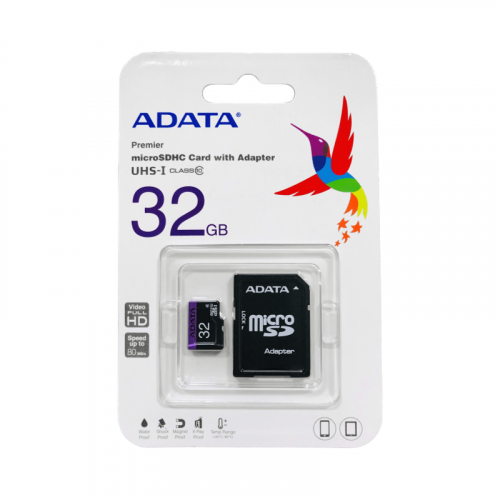 Карта памяти microSDHC 32GB A-Data Class 10 UHS-I (SD адаптер)