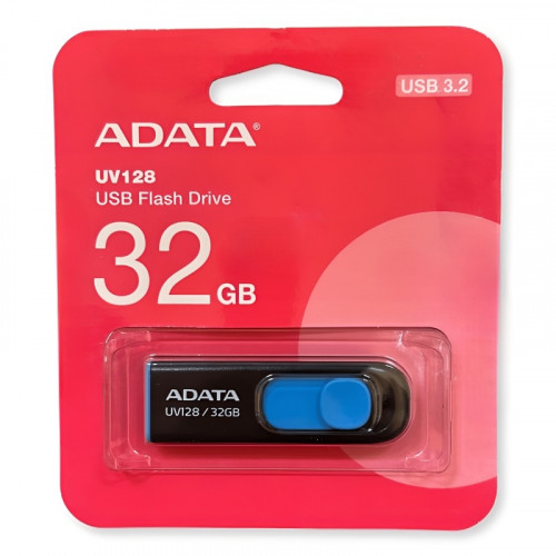 Флешка 32GB ADATA UV128 USB 3.0 (Black\Blue)