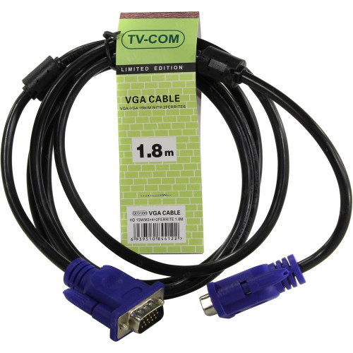 Кабель VGA 15M/15M TV-COM 1,8m