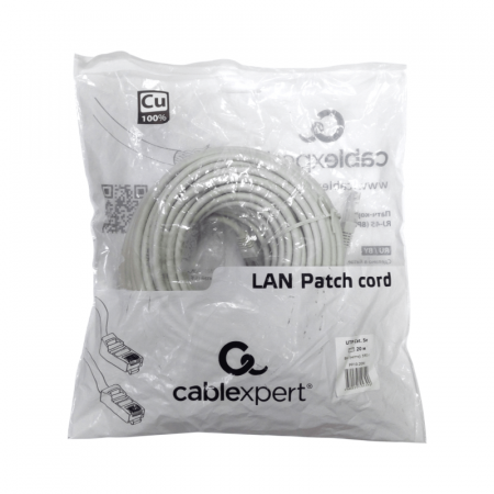 Патч-корд Cablexpert медный UTP кат.5, 20м (серый)
