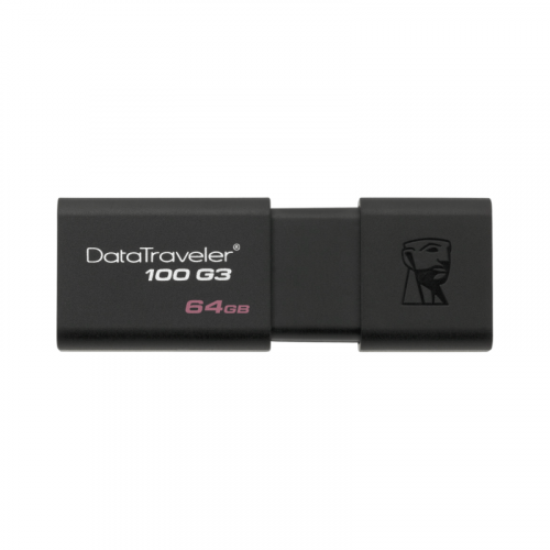 Флешка 64GB Kingston DataTraveler Traveler 100 G3, USB 3.0, черный