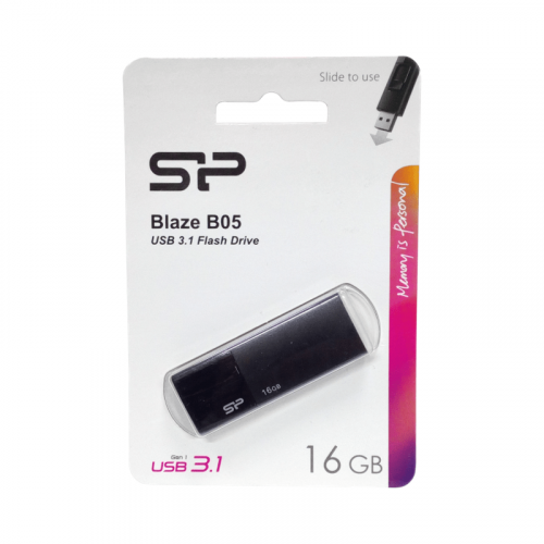 Флешка 16Gb Silicon Power Blaze B05, USB 3.0, Черный