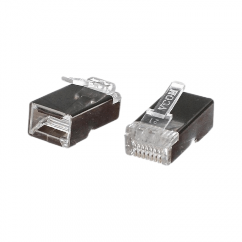 Коннекторы Vcom RJ45 8P8C экранированные для FTP кабеля 5 кат., 20шт