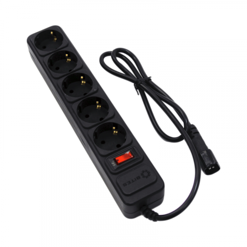 Сетевой удлинитель 5bites SP5B-110U 5S 1м черный