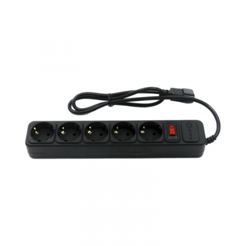 Сетевой удлинитель 5bites SP5B-110U 5S 1м черный