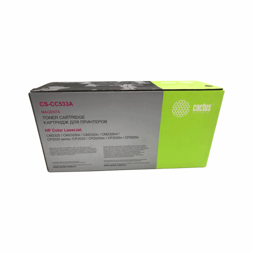 Картридж Cactus CS-CC533A для HP Color LaserJet CP2025/CM2320mfp, пурпурный, 2800 стр.