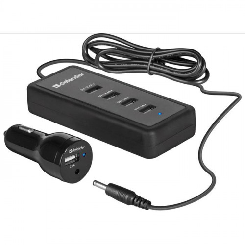 Авто-адаптер Defender ACA-02 5 портов USB, 5V/9.2A