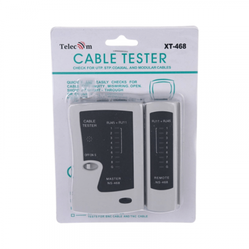 Тестер LAN Telecom XT-468 для RJ-45, RJ-12  (LY-CT005)