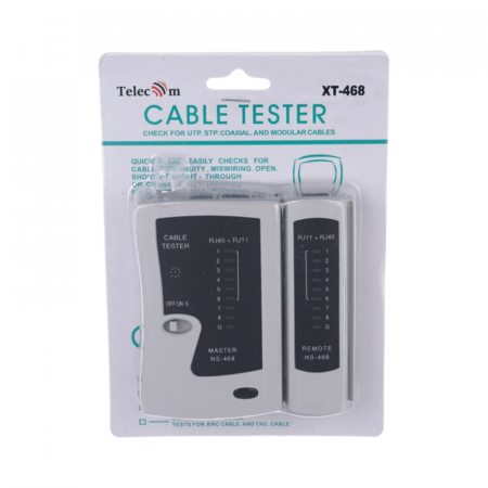Тестер LAN Telecom XT-468 для RJ-45, RJ-12  (LY-CT005)