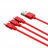 Кабель USB Orico Lightning*2 + Micro Data Cable, red 1.2м
