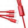 Кабель USB Orico Lightning*2 + Micro Data Cable, red 1.2м