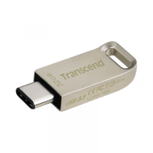 Флешка 32GB Transcend JetFlash 850, SilverPlating TYPE C