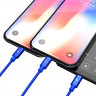 Кабель USB Orico Lightning*2 + Micro Data Cable, blue 1.2м