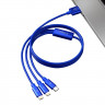 Кабель USB Orico Lightning*2 + Micro Data Cable, blue 1.2м