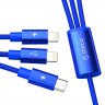Кабель USB Orico Lightning*2 + Micro Data Cable, blue 1.2м