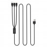 Кабель USB Orico Lightning*2 + Type-C Data Cable, black 1.2м