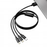 Кабель USB Orico Lightning*2 + Type-C Data Cable, black 1.2м