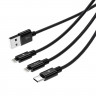 Кабель USB Orico Lightning*2 + Type-C Data Cable, black 1.2м