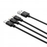 Кабель USB Orico Lightning*2 + Type-C Data Cable, black 1.2м