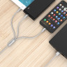 Кабель USB Orico Lightning + Type-C + Micro B, Silver 1.2м