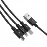 Кабель USB Orico Lightning + Type-C + Micro B, Black 1.2м