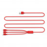 Кабель USB Orico Lightning + Type-C + Micro B, Red 1.2м