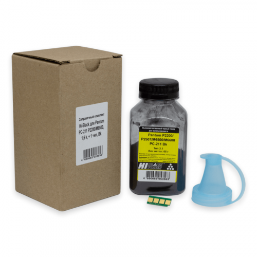 Заправочный комплект Hi-Black для Pantum PC-211 P2200/M6500, 1,6 k + 1 чип, Bk