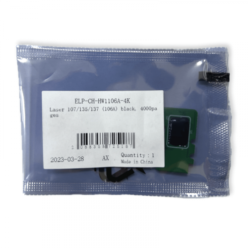 Чип для картриджа W1106A (106A) Black, 4K (ELP)