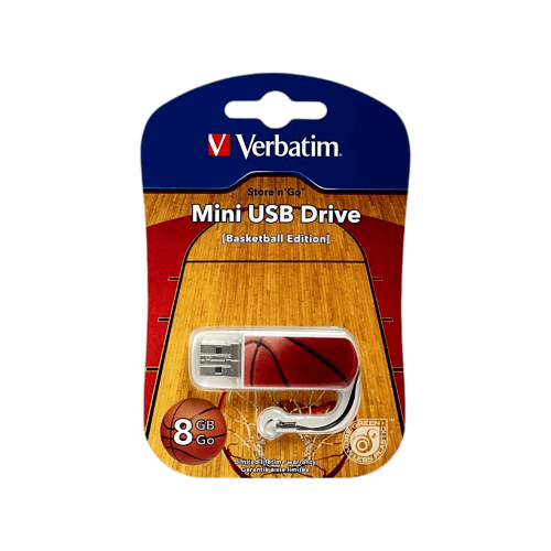 Флешка 8GB Verbatim Mini Sport Edition, USB 2.0, Баскетбол