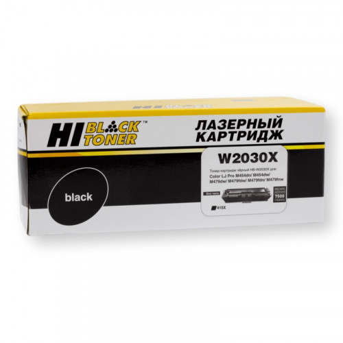 Картридж Hi-Black W2030X 415X для HP CLJ Pro, Black, 7,5K б/ч