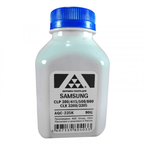 Тонер Samsung CLP 300/315/320/325/360/415/500/510/600/610/660/CLX3300/3305 Black (фл. 90г) (AQC-США) фас.Россия