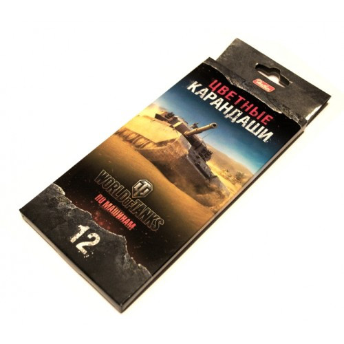 Цветные карандаши World of Tanks 12 цветов