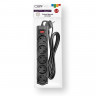 Сетевой фильтр CBR CSF 2505-1.8 Black PC, 1,8 м, чёрный