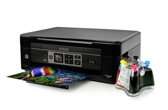 МФУ Epson XP-352 А4 4цв с СНПЧ + чернила