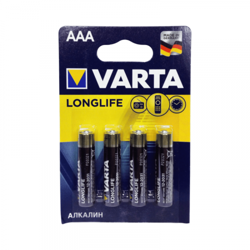 Батарейка VARTA LR03/4BL LONG LIFE 4103 (4 шт. в уп-ке)