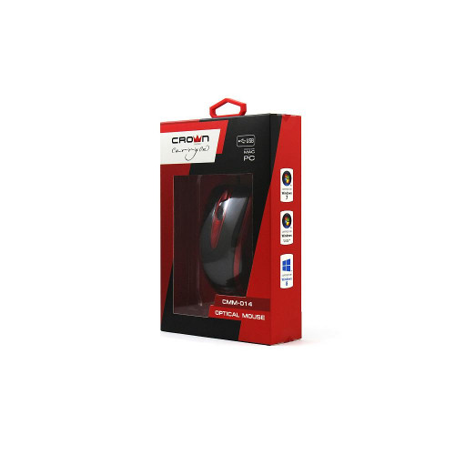 Мышь CROWN CMM-014 (black&red)