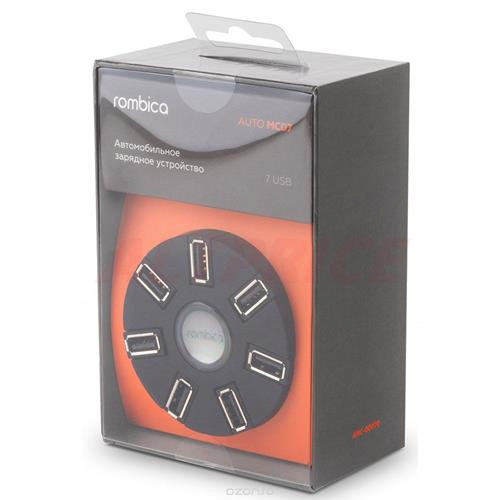 Автомобильное ЗУ Rombica 5В/2.1A, 7xUSB