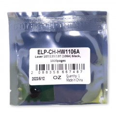 Чип для картриджа W1106A (106A) Black, 1K (ELP)