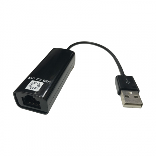 Кабель-адаптер 5bites UA2-45-02BK USB2.0 -> RJ45 10/100 Мбит/с, 10см