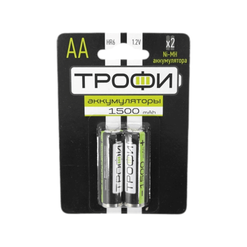 Аккумулятор AA 1500 mAH ТРОФИ 2 шт./уп.