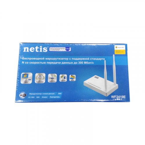 Маршрутизатор Netis WF2419E 4x100 Мбит/сек, 802.11 2.4 ГГц, Wi-Fi 300 Мбит/с