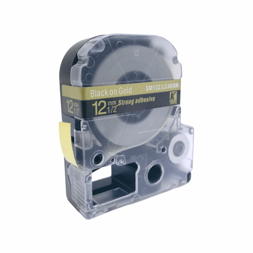 Лента картридж для принтера Epson LW-300, LW-400 12 мм 8м Black Gold (совм)
