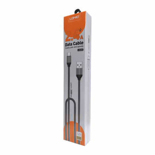 Кабель Lightning USB LDNIO LD_B4569 LS432 2.4A 2m медь: 120 жил Red