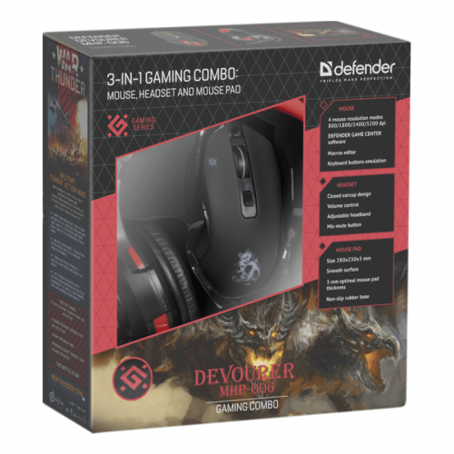 Игровой набор Devourer MHP-006 мышь+гарнитура+ковер