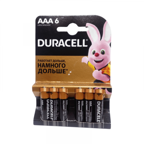 Батарейка DURACELL LR03-6BL BASIC 6 шт. в уп-ке