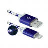 Кабель Defender USB-Lightning, LED, голубой, 1 м, ACH03-03LT