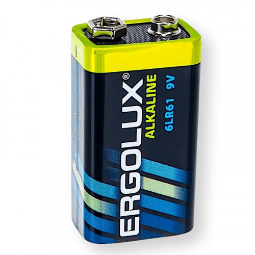 Батарейка Ergolux  6LR61 Alkaline, 9В, 1 шт. в уп-ке