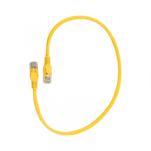 Патч-корд UTP кат. 5e, 0.3м желтый Exegate EX258664RUS